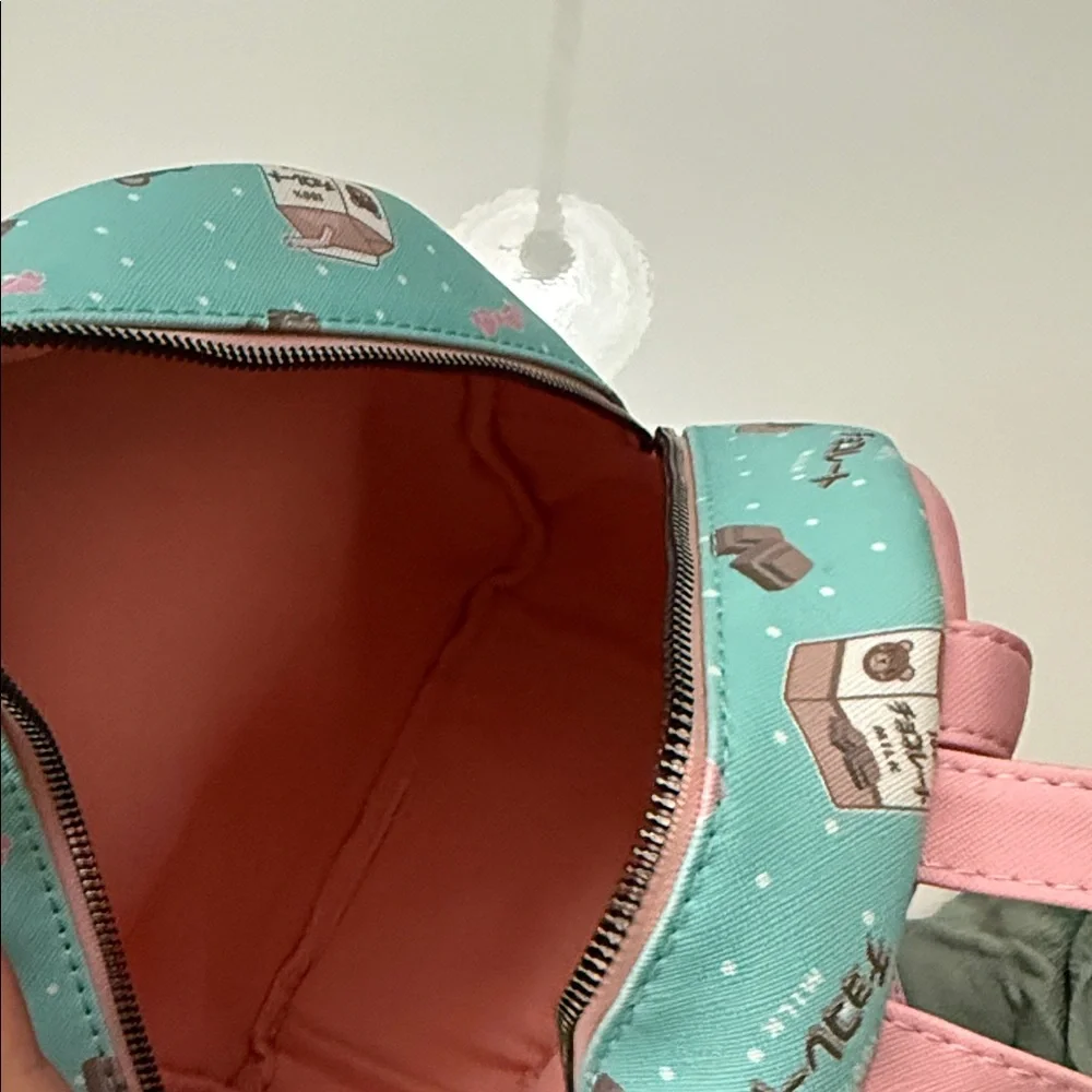 Bioworld Teddy Bear Chocolate Milk Carton Mini Backpack New without label